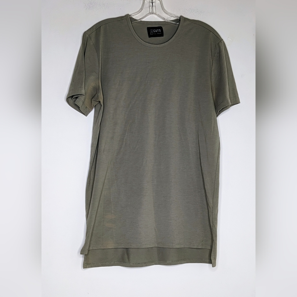 Cuts Clothing Olive Green Split-Hem